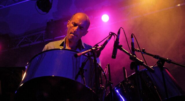 Andy Narell, invité du trio de Andé Ceccarelli, lors du festival Cap Jazz le 12 août 2009.
